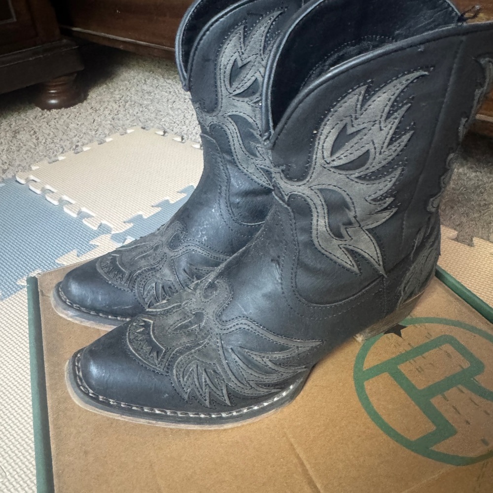 Black Western Leather Boots